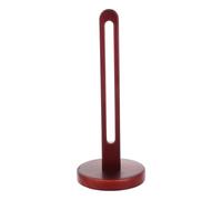 Lurrose Kitchen Paper Towel Holder Solid Wood Red Finish Wooden Roll Stand No-Drill Installation Suitable for Bathroom and Kitchen Countertops