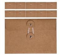 Lurrose Kraft Paper Envelopes Retro Style with String Tie Closure Envelopes 24pcs Brown for Office Supplies and Writing Letters Suitable for Poems and Decoration