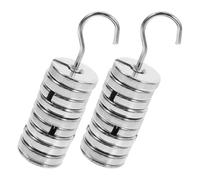 Lurrose Laboratory Chromium Plated Iron Material Slotted Mass Weights with Heavy Duty Hooks Compact and Lightweight Design for Precise Experiments in Laboratories