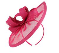 Lurrose Ladies Hats Vintage Hair Accessories Fascinator Hat Church Derby Hair Clip Tea Party Cocktail Headband British Bridal Headwear for Women Girls Ladies Rosy Wedding Hair Clip Womens Headbands