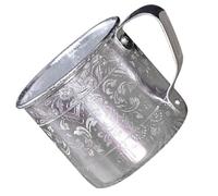 Lurrose Large Beer Mug in Retro Style Tin Material with Handle for Holding Cold Drinks, Practical and Party Beer Mug for Festive Occasions and Home Use