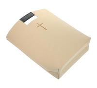 Lurrose Large Capacity Felt Bible Carrying Bag Tote Handbag Light Camel Multi-Function Scripture Tote for Bible Study and Church Use