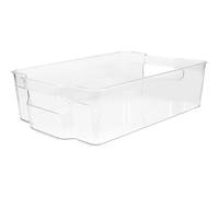 Lurrose Large Refrigerator Storage Bin for Beverage Cans and Soda Bottles, Stackable Fridge Organizer Drawer with Plastic, Household Can Holder for Kitchen and Pantry