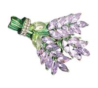 Lurrose Lavender Flower Brooch Pin for Women Clothes Decoration, Alloy Material with Elegant Lavender Flower Shape, for Outfits and Dinner Parties Accessories