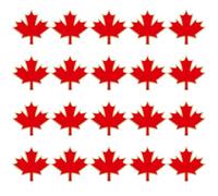 Lurrose Leaf Simple Chic Design Brooch Pins Made of Iron 20pcs Canadian Maple Leaf Souvenir Lapel Badge Accessory for Formal Use and Daily Use