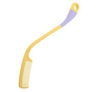 Lurrose Long Reach Elderly Comb Wide Tooth Comb Lightweight Curved Ergonomic Plastic Hair Brush for Seniors Hand-disabled People Travel and Home Use