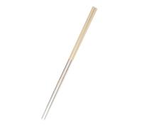 Lurrose Long Stainless Steel Cooking Chopsticks Extended Reusable Metal Frying Hotpot Grilling Noodle Chopstick for Home Heat-Resistant Kitchen Tool