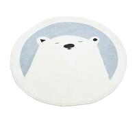 Lurrose Lovely Animal Design Round Play Rug for Nursery and Bedroom Soft Skin-friendly S Area Mat Non-slip Cartoon Carpet for Boys and Playroom Pattern