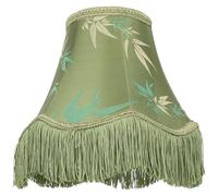 Lurrose Macrame Lampshade for Table Lamp European Style Tassel Light Cover Decorative Green Bedroom Living Modern Handcrafted Replacement Shade