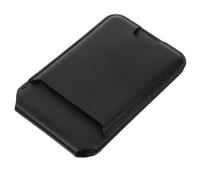 Lurrose Magnetic Adhesive Phone Card Holder Wallet with Foldable Stand, Pu Leather Portable Credit Card Sleeve, Sticker Pocket for Smartphones and Id Badge Holder