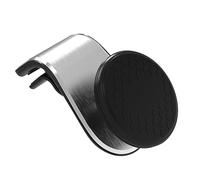 Lurrose Magnetic Car Phone Holder Air Outlet Phone Mount with Bend Design Compatible with All Smartphones Silver Finish for Safe Navigation and Hands Use