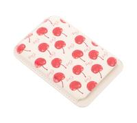 Lurrose Magnetic Card Holder with Cherry Pattern Phone Back Wallet for Secure Adhesion for Credit Id Cards Convenient and Practical Design for Busy Lifestyles