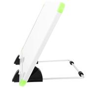 Lurrose Magnetic Double-Sided Dry Erase Whiteboard with Green A4 Writing Surface and Adjustable Stand, Portable Message Board for Office, School, and Home Use