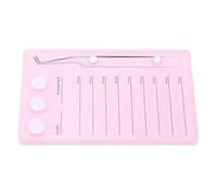 Lurrose Magnetic Lash Extension Pallet Acrylic False Eyelash Tray with Scale for False Eyelashes Removal and Storing Suitable for Beauty Salon in Pink