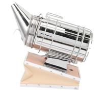Lurrose Manual Beekeeping Smoker Stainless Steel Hive Tool with Practical Smoking Function for Beekeepers Apiculture Equipment for Calming Bees and Protecting During Hive Maintenance
