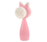 Lurrose Manual Facial Cleansing Brush Silicone Face Wash Scrubber with Soft Bristles and Abs Handle, Dual-sided Pink Exfoliator for Gentle Skin Care and Travel Use