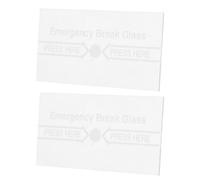 Lurrose Manual Fire Alarm Switch Cover Emergency Glass Replacement 2pcs Glass Breakage Alarm Panel for Essential Safety Equipment Scenarios with Easy Installation