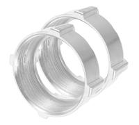 Lurrose Meat Grinder Locking Ring Stainless Steel 2Pcs Easy to Clean Replacement Parts for Household Meat Mincers and Sausage Maker