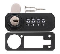 Lurrose Mechanical Combination Lock 4-Digit Resettable Password Locker Lock with Key for Wooden Cabinet Left-Hand Door Latch, File Cabinet and Gym Locker Security