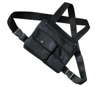 Lurrose Men's Nylon Chest Bag Hip-hop Style Lightweight Multifunctional Phone Pouch with Large Capacity and Good Protection for Outdoor Hiking Use