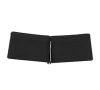 Lurrose Men's Vintage Small Wallet in Black Pu Leather with Scratch-Resistant Metal Clip, Ultra-Thin Multi-Layer Card Holder, Portable Design for Everyday Use and Daily Commutes