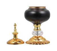 Lurrose Metal Arabian Incense Burner: Bakhoor Charcoal Incense Burner Frankincense Incense Holder Middle Eastern Decor For Home Bedside Office Black, 18.5X7.7X7.7CM, 0NNIL1136K15DLUXIIS