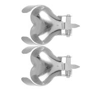 Lurrose Metal Candle Snuffer 2Pcs Heart-Shaped Flame Extinguisher for Small Candles and Romantic Settings Silver