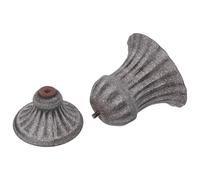 Lurrose Metal Cemetery Flower Vase with Ground Spike Iron Memorial Grave Flowerpot for Outdoor Graveside Decoration Suitable for Funerals Cemeteries and Lawn Events Vintage Grey