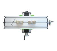 Lurrose Mini Milling Machine Worktable Vise Dual-Direction Adjustable Compound Slide Table 12.2 X 3.54 Inch Portable Clamp for Bench Drill Press and Lathe