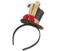 Lurrose Mini Retro Top Hat Headband for Women Comfortable Cosplay Hair Accessory Festive Carnival and Masquerade Party Headdress for Adult Celebration and Costume Events