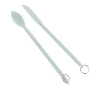 Lurrose Mini Spatula for Makeup and Kitchen Jar Scoop with Long Telescopic Handle Silicone Scraper Sturdy Heat-Resistant Design Portable Cosmetic Tool for Precise Cream Application and