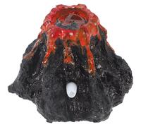 Lurrose Mini Volcano Statue Decor Resin Model with Compact Weatherproof Construction, Artistic Design for Mini Garden Ornament and Fish Tanks, Unique Decorative Volcano Figure