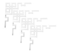 Lurrose Mirror Corner Decals and Wall Sticker Mirror Decals, Removable Self-Adhesive Design for Living Room and Bathroom Decoration, 4Pcs Set for Wall Corner Enhancement