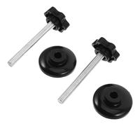 Lurrose Mobility Aid Replacement Knobs 2pcs for Walker Rollator with Rounded Plastic and Galvanised Carbon Steel Hand Grips M6 Thread Easy to Assemble