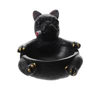 Lurrose Modern Resin Dog Ashtray for Smokers Indoor Sturdy Decorative Tray for Desk Coffee Table Stylish Home Ashtray with Bold Cartoon Statue Design Easy to Clean Living Ornament