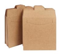 Lurrose Multi-function Kraft Brown Paper Bag 50pcs CD Brown Paper Bags for Document Package and Mailing