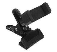 Lurrose Multi-functional Clip-on Phone Stand Holder with Dual Clamp 2pcs, Universal Desktop Mobile Phone Bracket for Hands-free Viewing and Recording Random Style