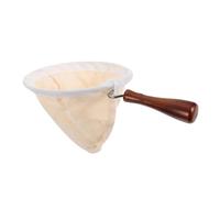 Lurrose Multi-Functional Flannel Coffee Filter Bag with Sturdy Steel Ring Reusable Fine Mesh Strainer for Tea and Coffee Brewing Large Alternative to Filters