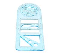 Lurrose Multifunctional Plastic Drawing Ruler Set with Geometric Shapes, Measuring Draft Rulers for School, Portable Design for Accurate Size Measuring and Drawing
