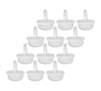 Lurrose Nail Cleanup Brush Set with Soft Nylon Bristles and Plastic Ring Handles 12pcs for Precision Cleaning and Deep Dust Removal for Home Manicure Setups and Daily Nail Prep