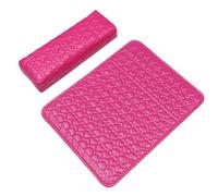 Lurrose Nail Cushion Hand Pillow Wrist Pad for Manicure Steady Hands and Counter Protection PU Leather and Sponge Square Heart Pattern for Beginners and Art Salon Use