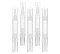 Lurrose Nail Cuticle Oil Pen for Precise Nail Care Refillable with Plastic Body 5pcs Easy Application Brush Multifunctional Twist Pen for Professional Salon Use and At-home Manicures
