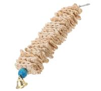 Lurrose Natural Corn Husk Parrot for Pet Birds, Birdcage Hanging Swing with Climbing Features, Suitable for Parrots and Budgies as A Teething and Foraging Accessory Random Color