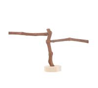 Lurrose Natural Grape Vine Branch Bird Perch Stand 20cm with Two Horizontal Bars for Parakeets Cockatiels Budgies and Small Parrots Cage Accessory Paw Grinding