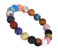 Lurrose Natural Stone Bracelet Women Wristband Eight Planets Design, Creative and Eye-Catching Daily Bangle for Concert or Party, Unique Gem Stone Ornament Delicate Appearance