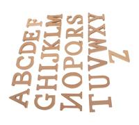 Lurrose Natural Wood Alphabet Letters Set for DIY Crafts Home Letter Decor Small Wooden for Wedding Shower Table Decorations and Photography Props