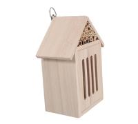 Lurrose Natural Wood Insect House for Garden Outdoor Use Easy to Install Decorative Bug Shelter for Bees Butterflies Ladybirds Educational Nesting Box for Backyard Observation and Habitat