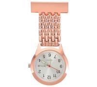 Lurrose Nurse Clip Watch with Dual Calendar for Nurses and Paramedics | Quartz Movement, Zinc Alloy and Glass Build, Easy Clip Attachment, Upside down Reading, Scrub Tops