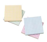 Lurrose of Assorted Colour Grid Memo Pads with 60 Sheets Each 4 Books Nonstick Paper Note Pads Easy to Store and Not Easy to Deform Assorted style for Writing and Drawings