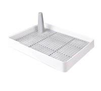 Lurrose Open Type Dog Potty Tray for Small Dogs and Pets, Easy to Clean Pp Urinal Basin with Easy Access, for Puppy Toilet Training on Balconies and Patios